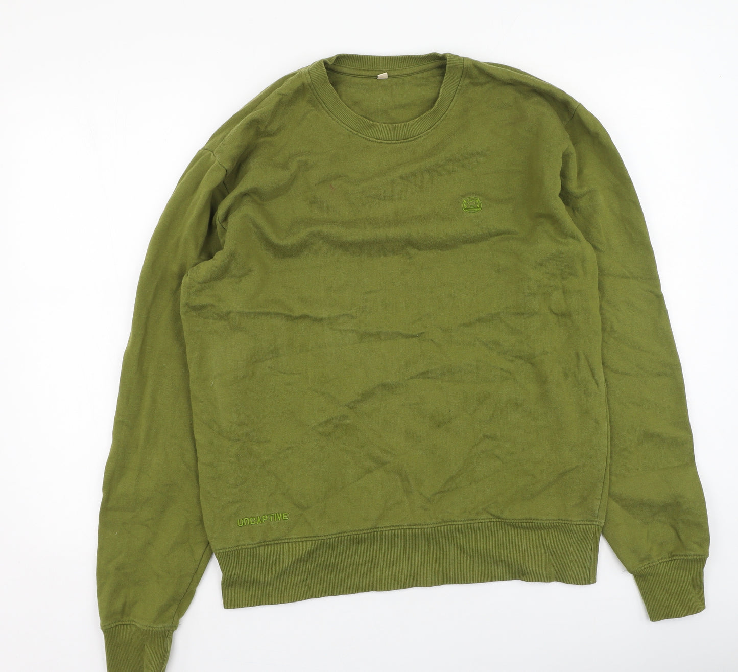 Preworn Mens Green  Cotton Pullover Sweatshirt Size L