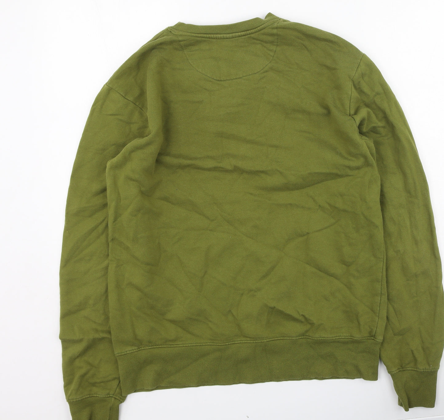 Preworn Mens Green  Cotton Pullover Sweatshirt Size L