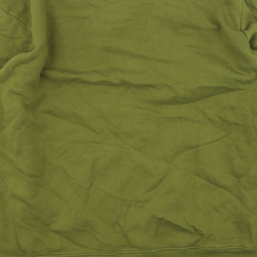 Preworn Mens Green  Cotton Pullover Sweatshirt Size L