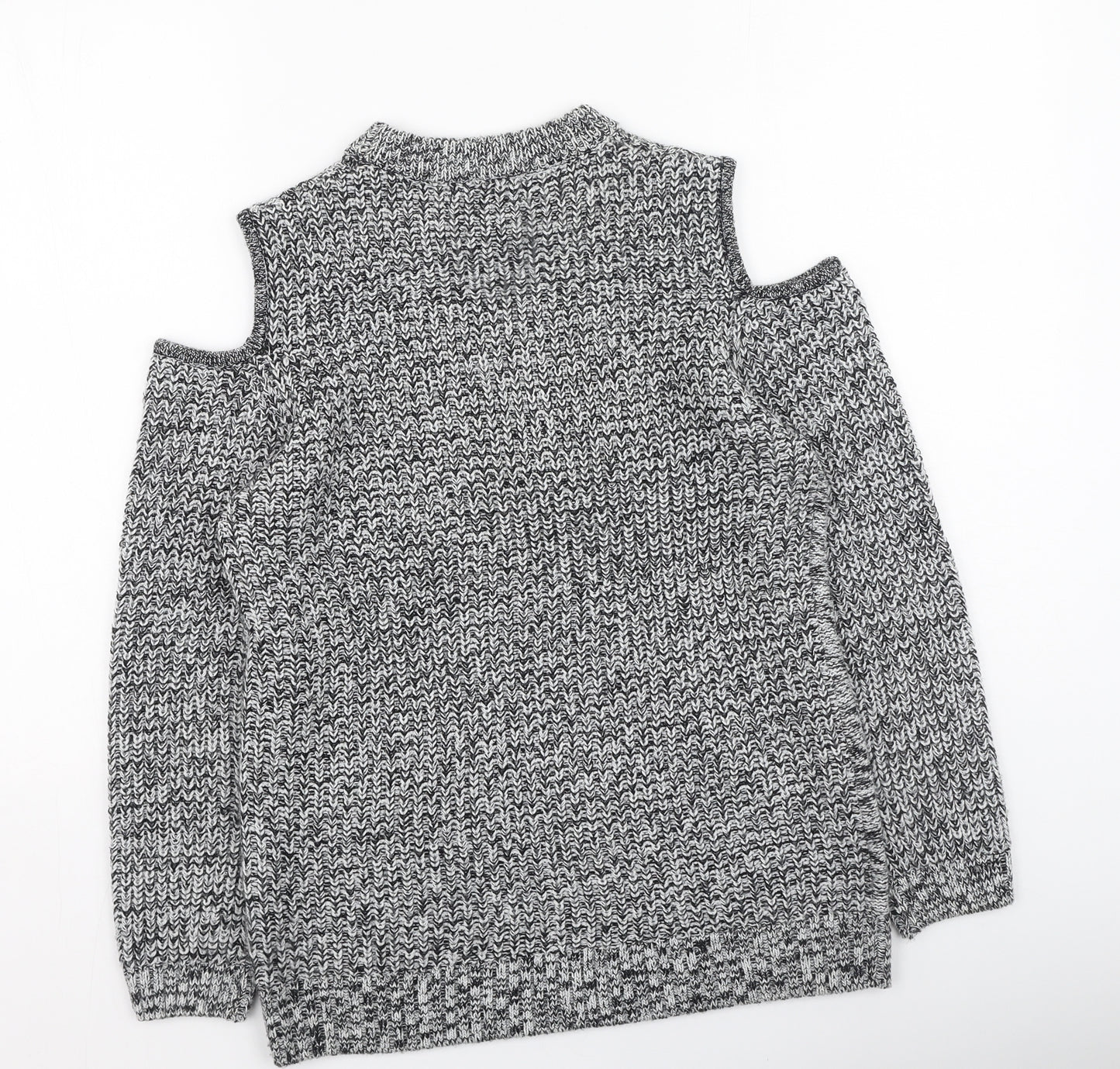 Studio Womens Grey Round Neck  Acrylic Pullover Jumper Size 12