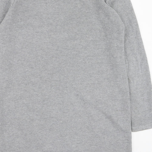 Marks and Spencer Womens Grey  Viscose Jumper Dress  Size 12  Round Neck
