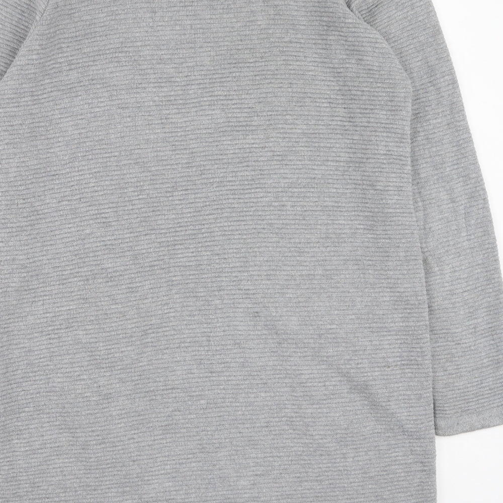 Marks and Spencer Womens Grey  Viscose Jumper Dress  Size 12  Round Neck