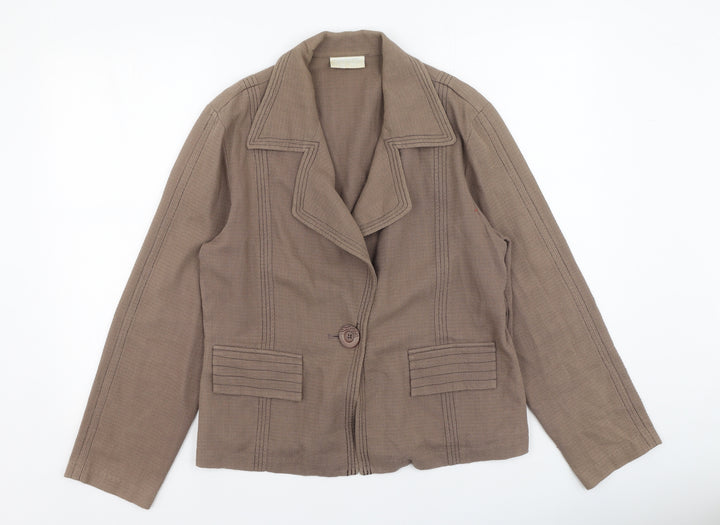 Off Shoot Womens Brown   Jacket  Size 14