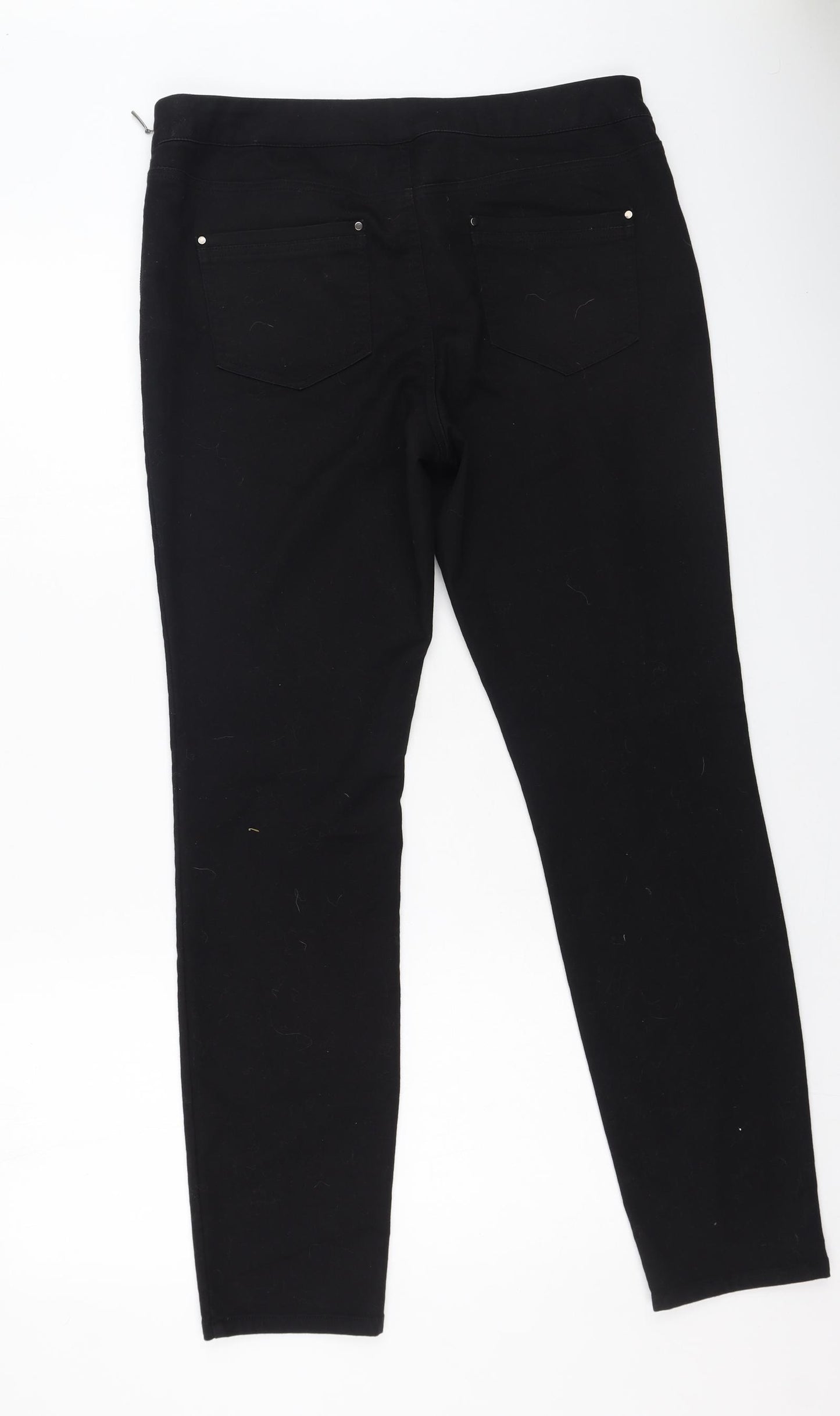 Wallis Womens Black  Cotton Jegging Jeans Size 14 L31 in Regular