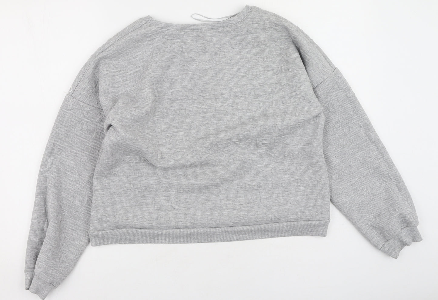 Select Womens Grey  Viscose Pullover Sweatshirt Size L