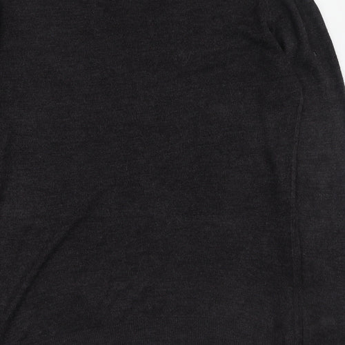 Easy Mens Grey V-Neck  Acrylic Pullover Jumper Size XL