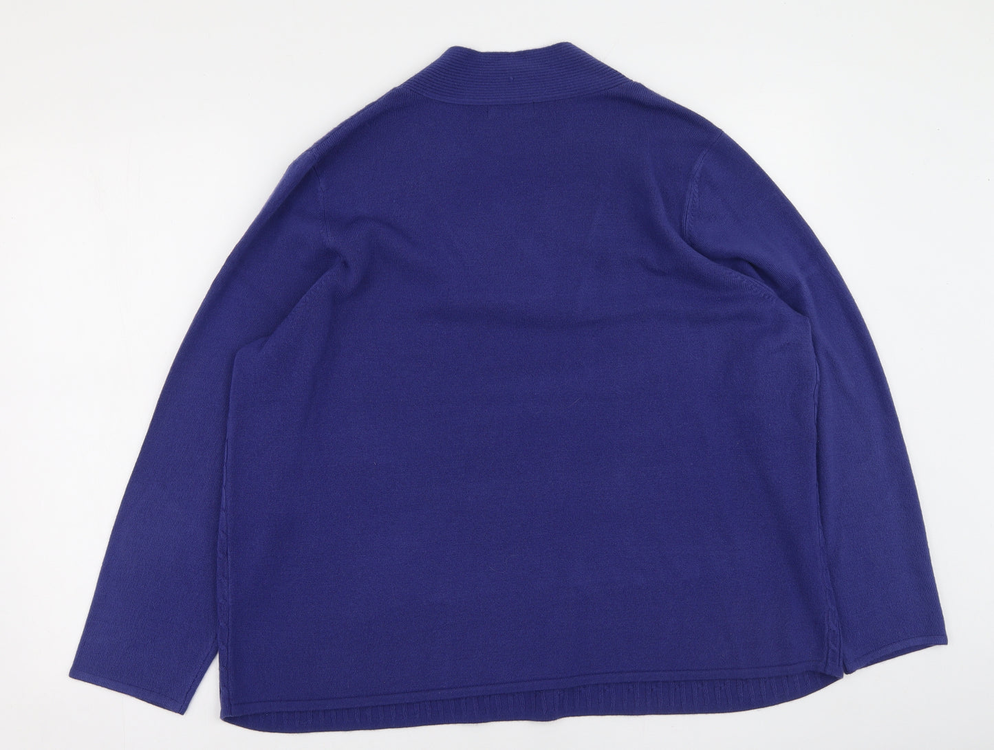 BM Womens Red Round Neck  Acrylic Pullover Jumper Size XL