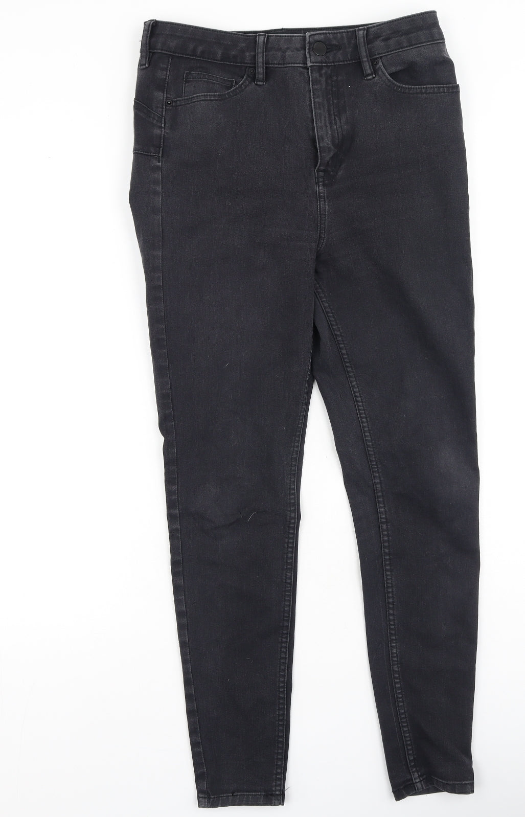 F&F Womens Grey  Cotton Skinny Jeans Size 10 L26 in Regular