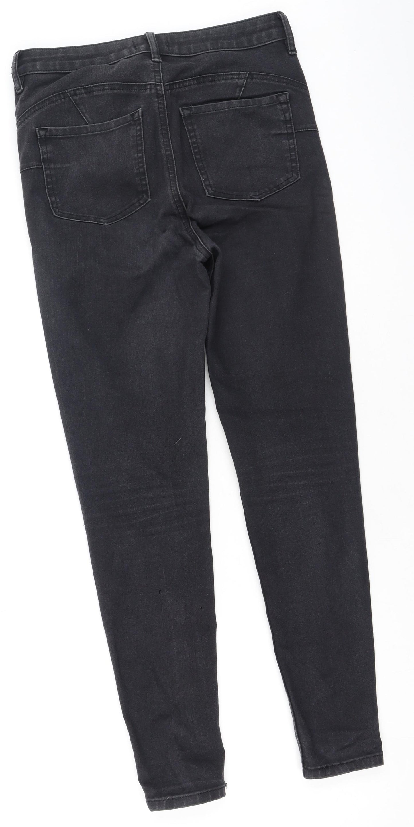 F&F Womens Grey  Cotton Skinny Jeans Size 10 L27 in Regular