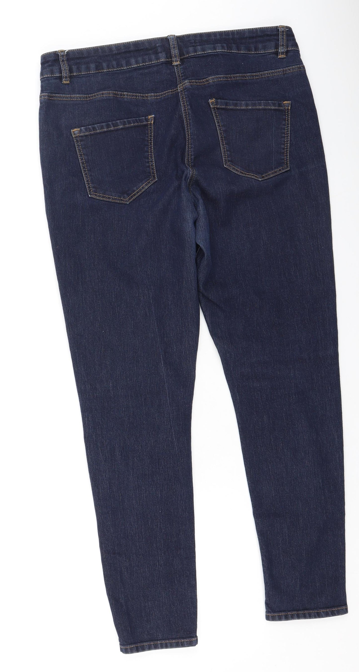 George  Womens Blue  Cotton Skinny Jeans Size 14 L28 in Regular