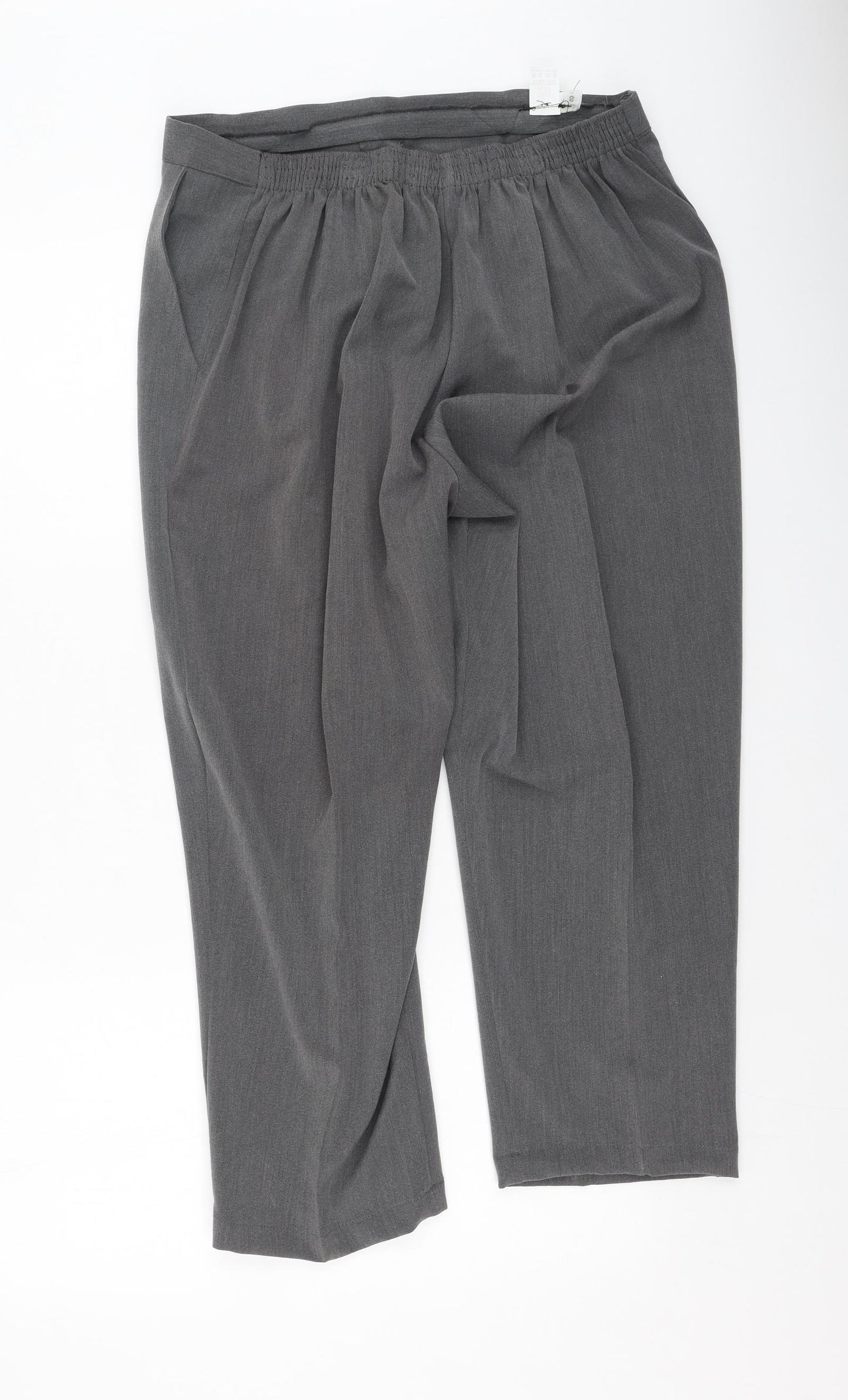 Preworn Womens Grey  Polyester Trousers  Size 20 L28 in Regular