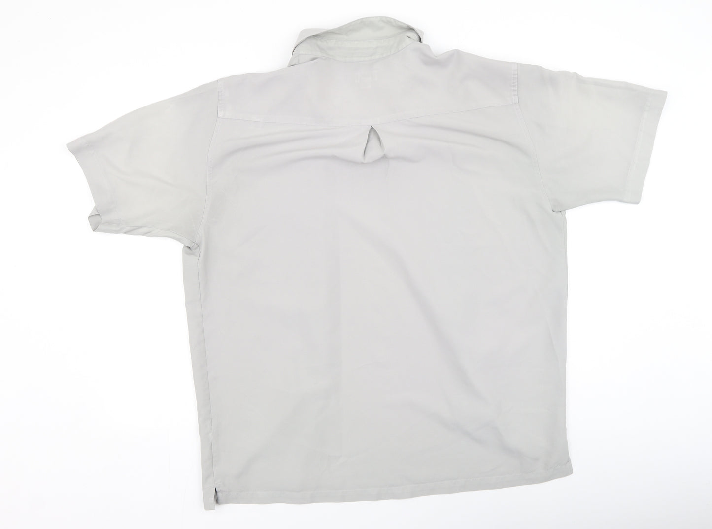 F&F Mens Grey  Polyester  Button-Up Size L Collared