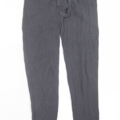 F&F Womens Green  Polyester Capri Trousers Size 8 L29 in Regular Tie - Ribbed fabric