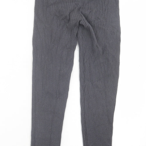 F&F Womens Green  Polyester Capri Trousers Size 8 L29 in Regular Tie - Ribbed fabric