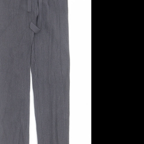 F&F Womens Green  Polyester Capri Trousers Size 8 L29 in Regular Tie - Ribbed fabric