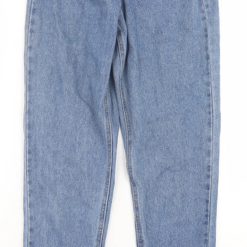 Missguided Womens Blue  Cotton Straight Jeans Size 6 L29 in Regular Button