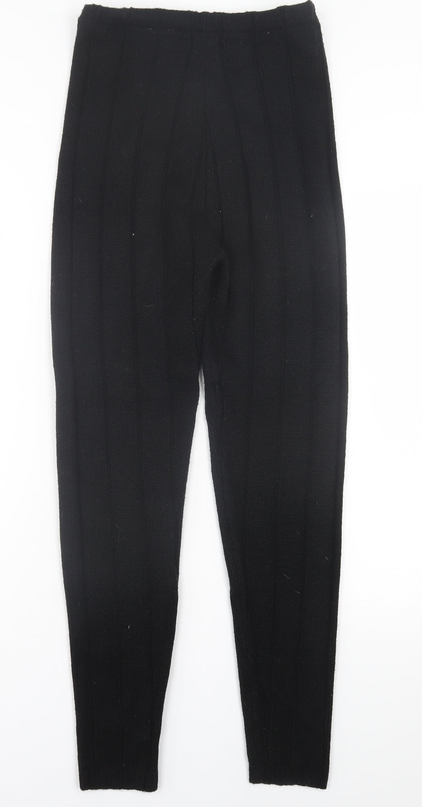 PRETTYLITTLETHING Womens Black  Acrylic Capri Leggings Size S L29 in