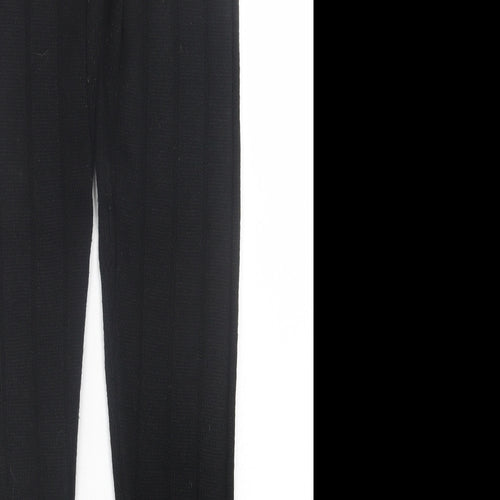 PRETTYLITTLETHING Womens Black  Acrylic Capri Leggings Size S L29 in
