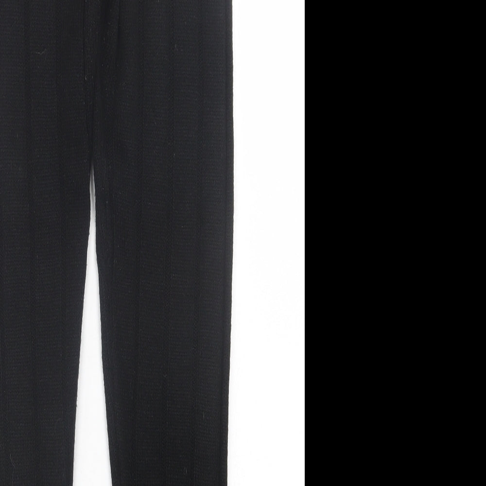 PRETTYLITTLETHING Womens Black  Acrylic Capri Leggings Size S L29 in