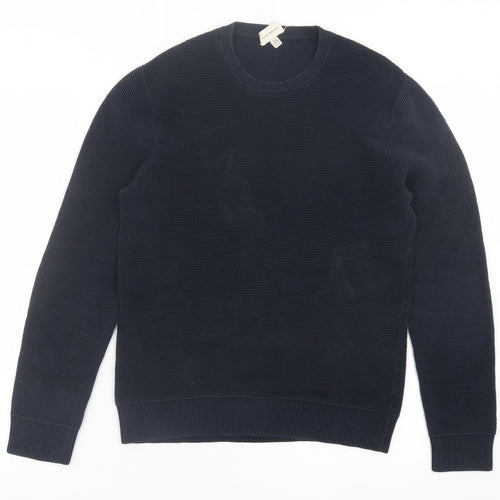 club manaco Mens Blue Crew Neck  Cotton Pullover Jumper Size XS