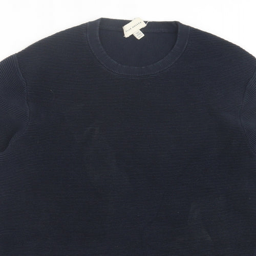 club manaco Mens Blue Crew Neck  Cotton Pullover Jumper Size XS