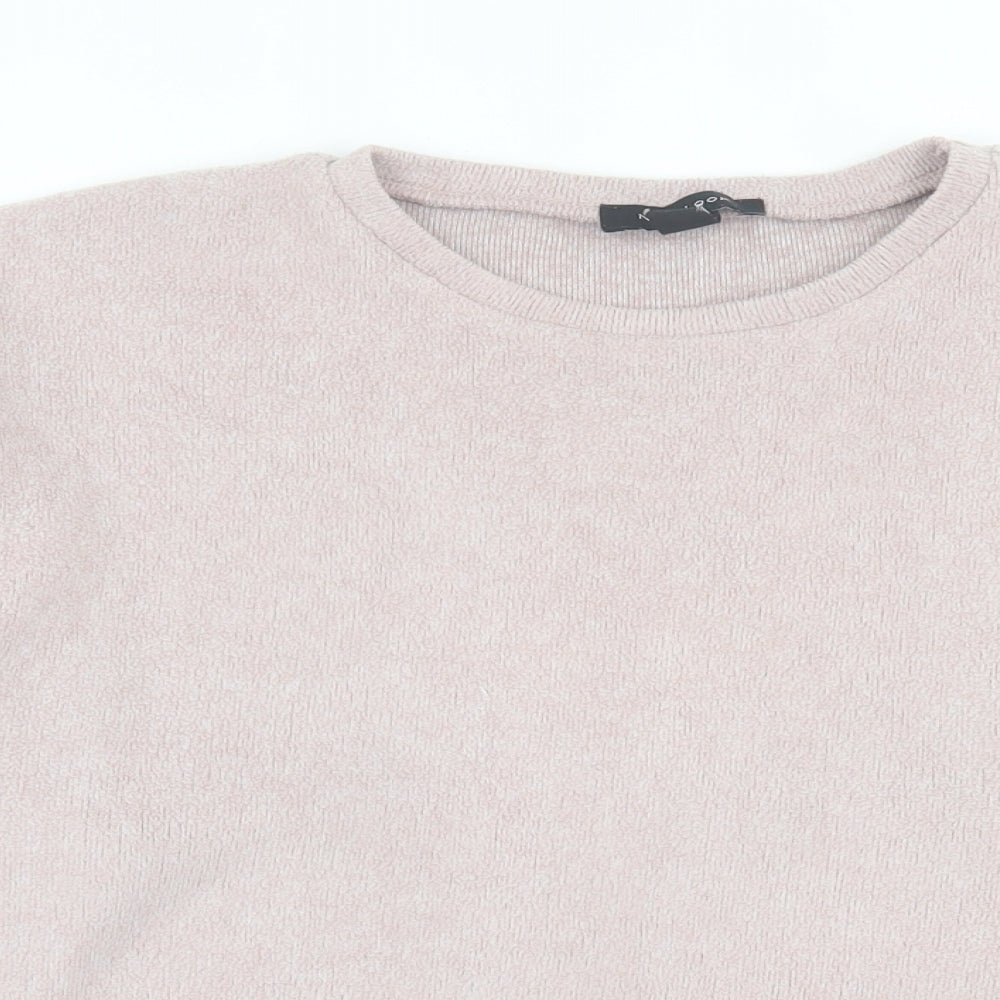 New Look Womens Pink Crew Neck  Polyester Pullover Jumper Size M