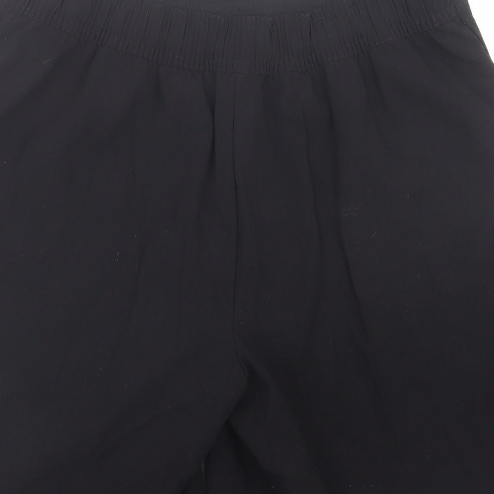Papaya Womens Black  Polyester Bermuda Shorts Size 12 L7 in Regular Tie