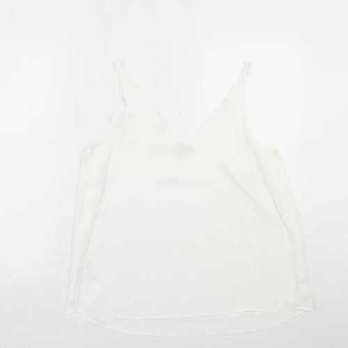 Papaya Womens White  Polyester Basic Tank Size 14 V-Neck