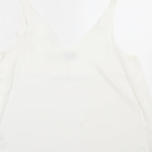 Papaya Womens White  Polyester Basic Tank Size 14 V-Neck