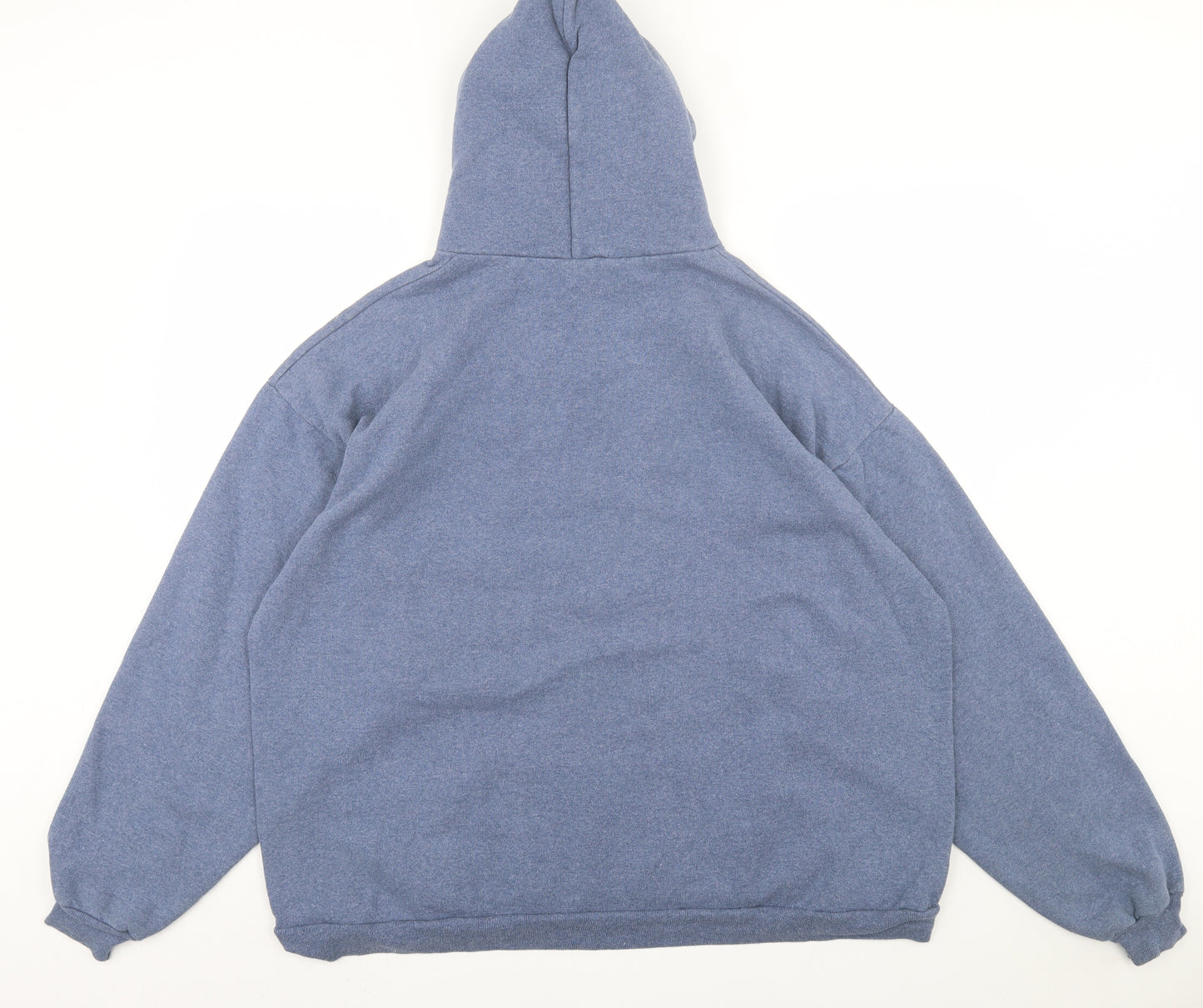 Tee-Jays Mens Blue  Cotton Pullover Hoodie Size L   - Orlando