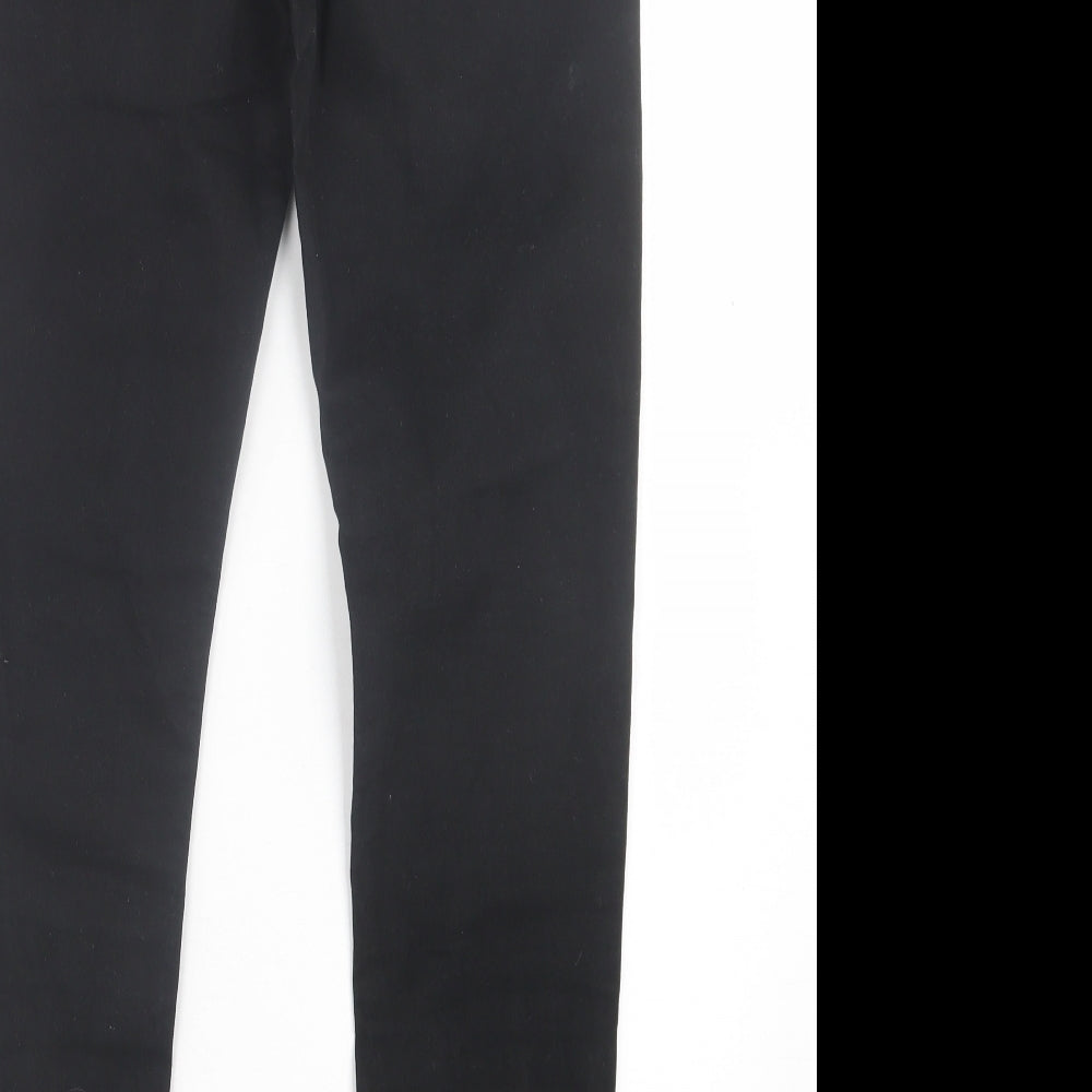 Denim & Co. Mens Black  Cotton Straight Jeans Size 32 in L32 in Regular Button