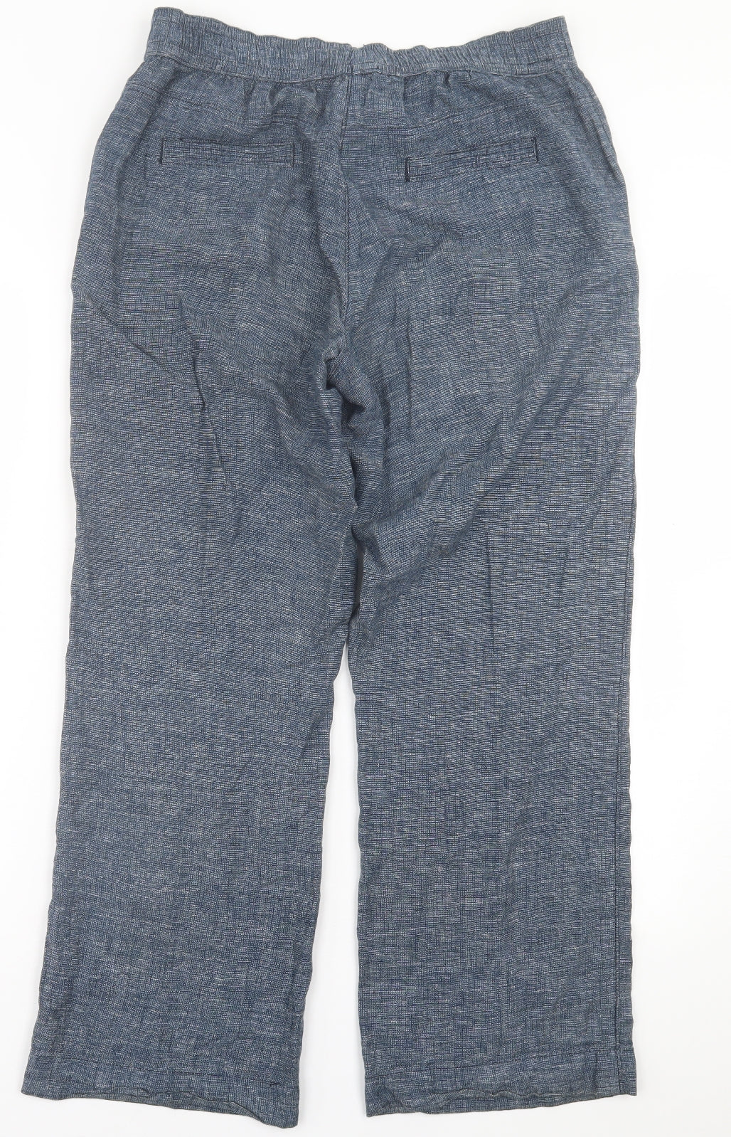 George Womens Blue  Linen Trousers  Size 10 L28 in Regular Tie