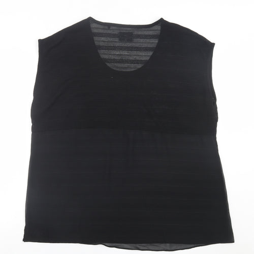 NEXT Womens Black  Polyester Basic Tank Size 22 Scoop Neck