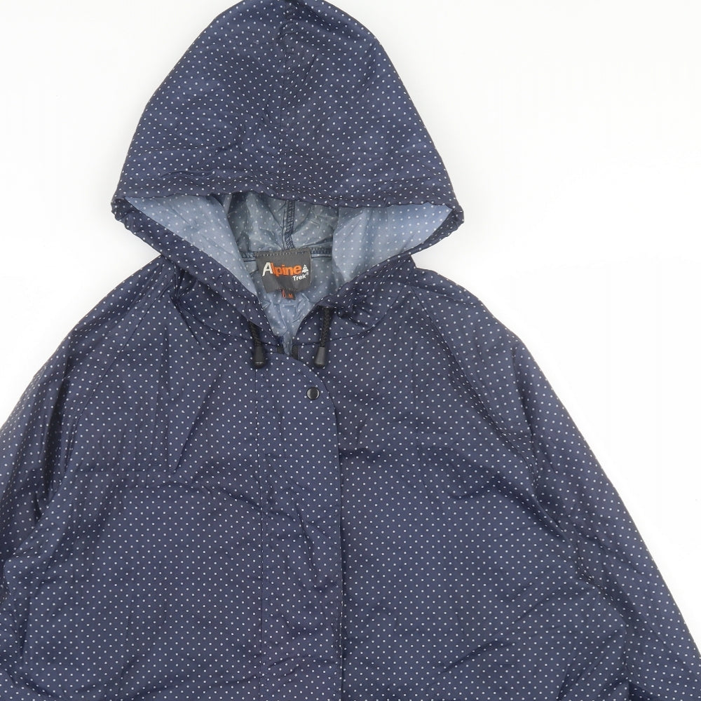 alpine Womens Blue Polka Dot  Jacket  Size M  Zip
