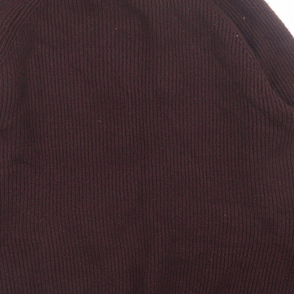 Marks and Spencer Mens Red Crew Neck  Polyamide Pullover Jumper Size XL