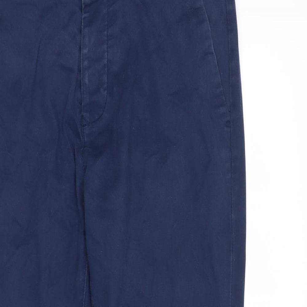 NEXT Mens Blue  Cotton Chino Trousers Size 34 in L29 in Regular Button
