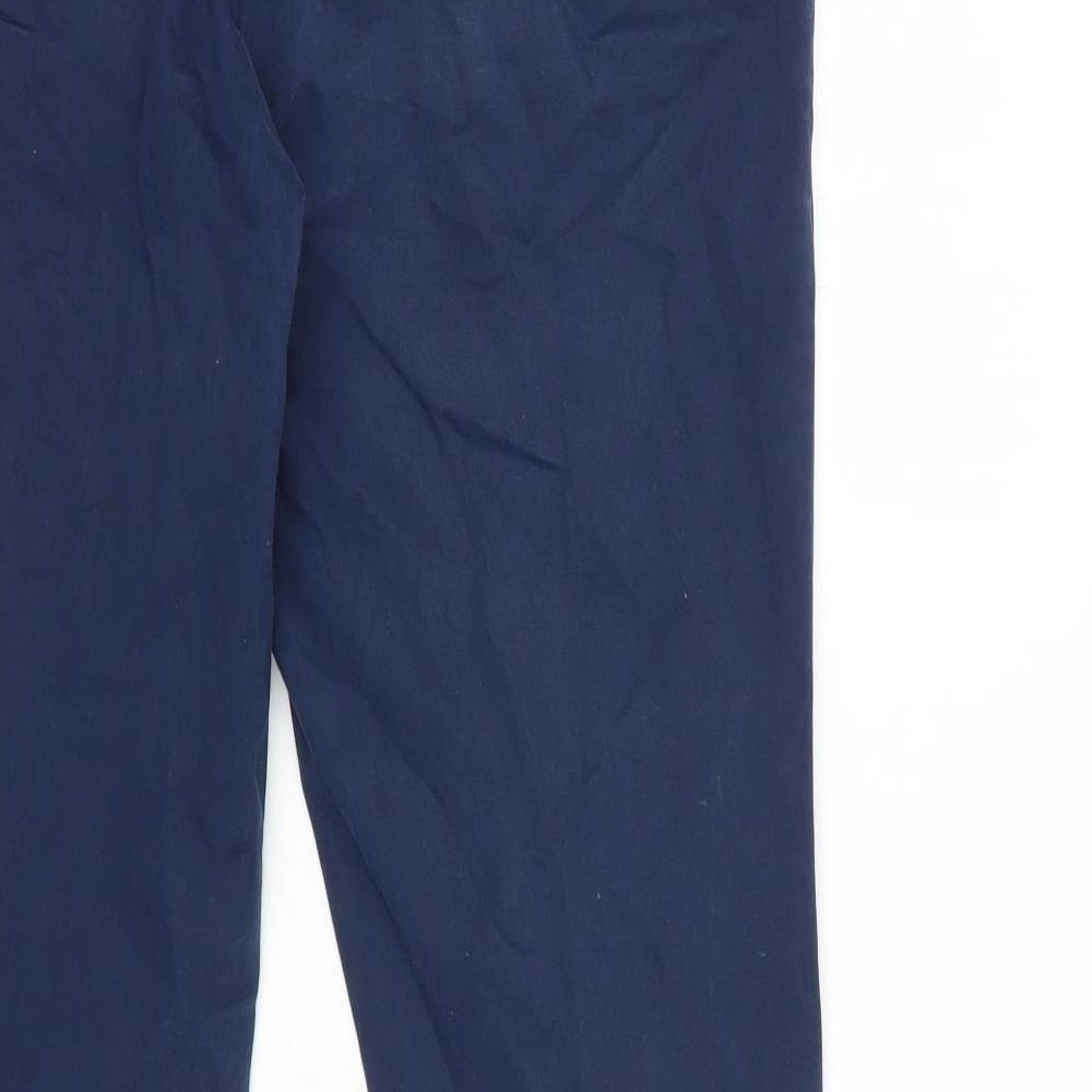 NEXT Mens Blue  Cotton Chino Trousers Size 34 in L29 in Regular Button