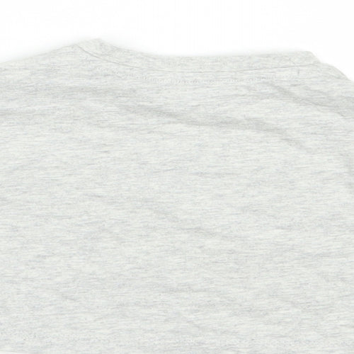 Mini Club Baby Grey  Cotton Pullover T-Shirt Size 0-3 Months Crew Neck Snap - Dino