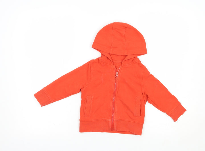 Mini Club Baby Red  Cotton Full Zip Jumper Size 18-24 Months  Zip