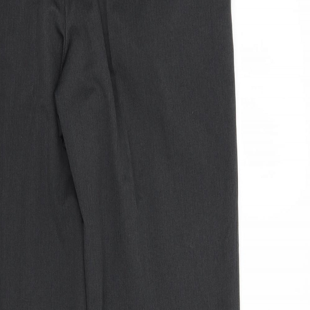 Dunnes Stores Mens Grey  Polyester Dress Pants Trousers Size 36 in L29 in Regular Hook & Eye