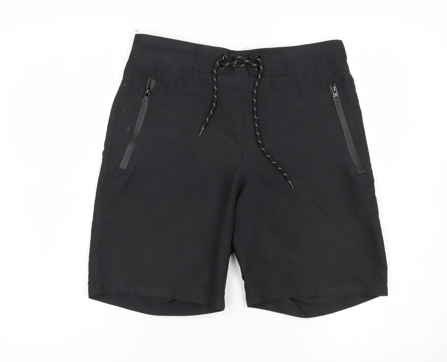 Cedarwood State Mens Black  Polyester Bermuda Shorts Size S L8 in Regular Lace Up