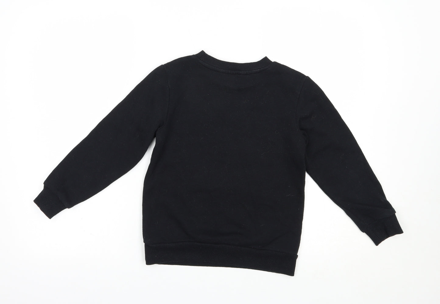 Very Girls Black  Cotton Pullover Sweatshirt Size 7 Years  Pullover - Christmas North Pole