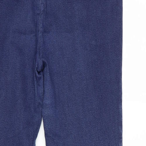No2moro Womens Blue  Cotton Skinny Jeans Size 12 L29 in Regular Zip