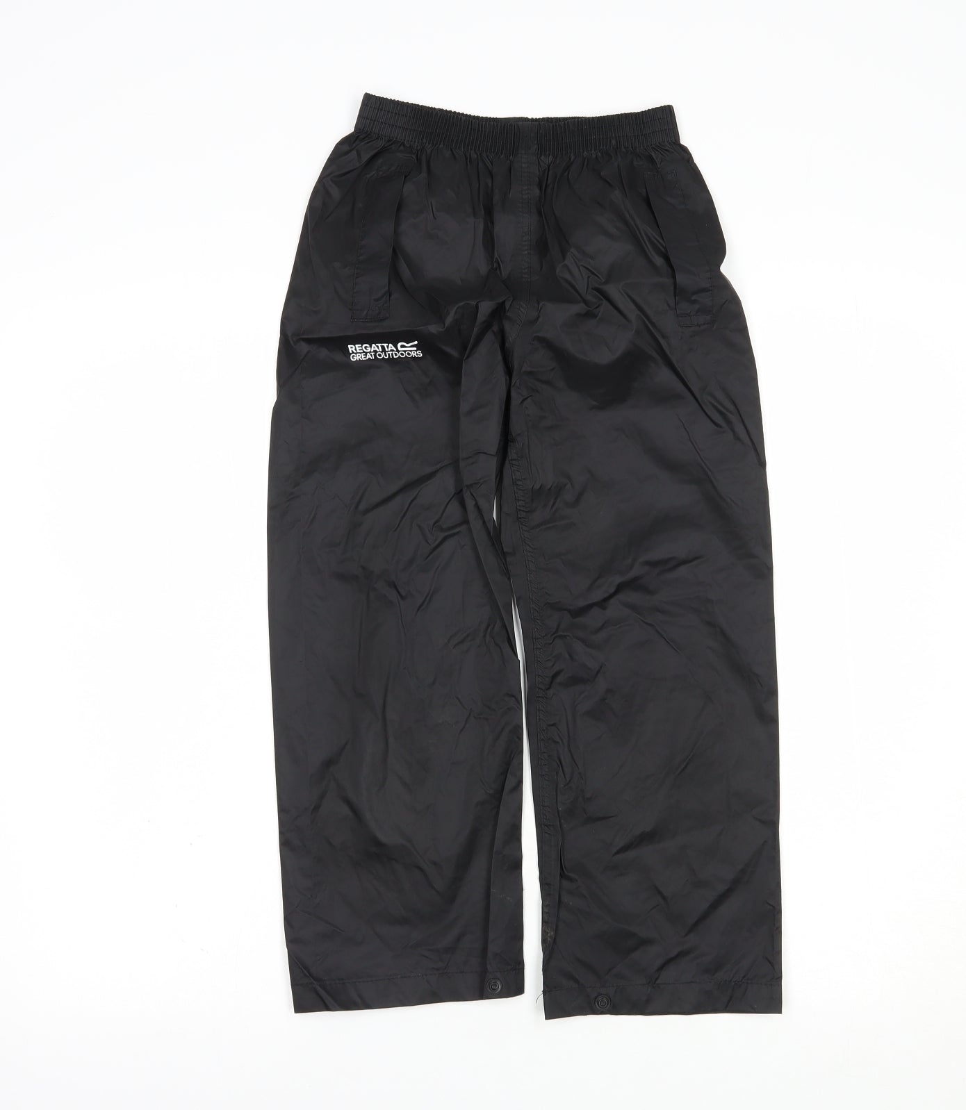 Regatta Boys Black  Polyester Rain Trousers Trousers Size 5-6 Years  Regular