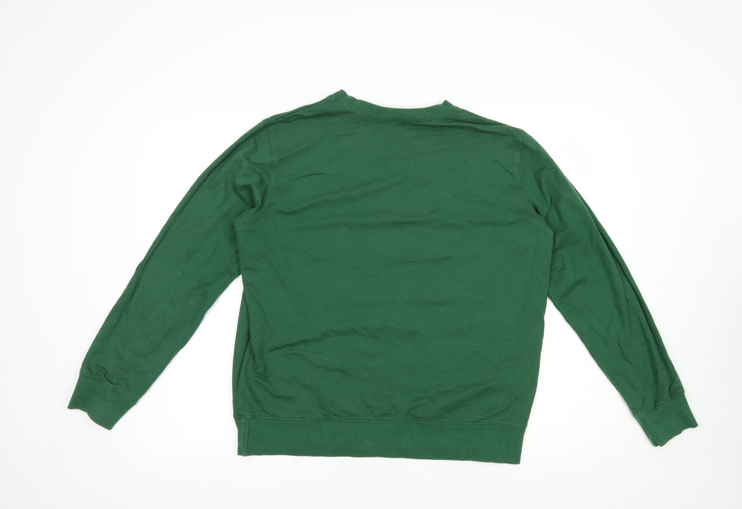 SheIn Womens Green  Cotton Pullover Sweatshirt Size M  Pullover - More Kindness