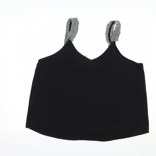 Savida Womens Black  Polyester Basic Tank Size 2XL V-Neck