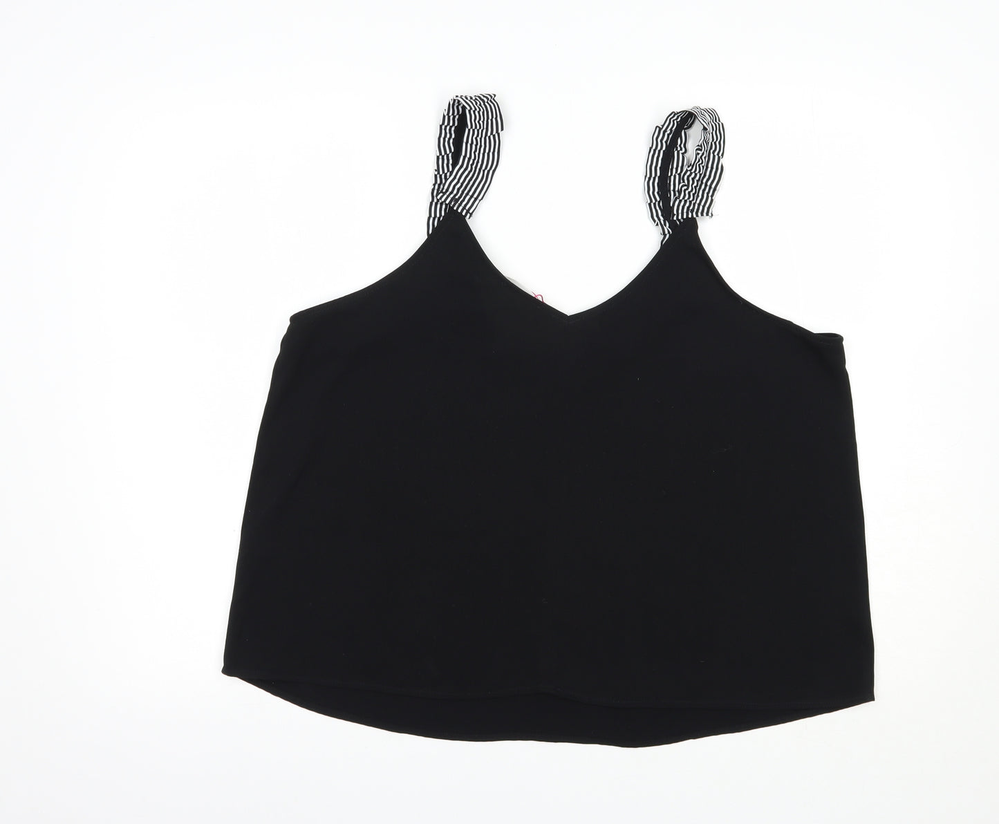 Savida Womens Black  Polyester Basic Tank Size 2XL V-Neck