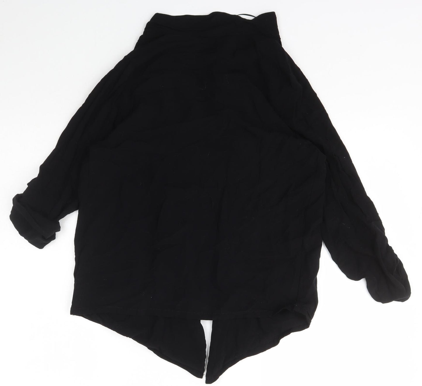 New Look Womens Black Collared  Viscose Cardigan Jumper Size 10