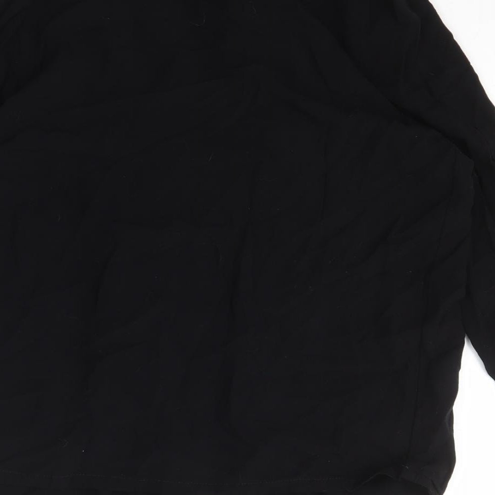 New Look Womens Black Collared  Viscose Cardigan Jumper Size 10