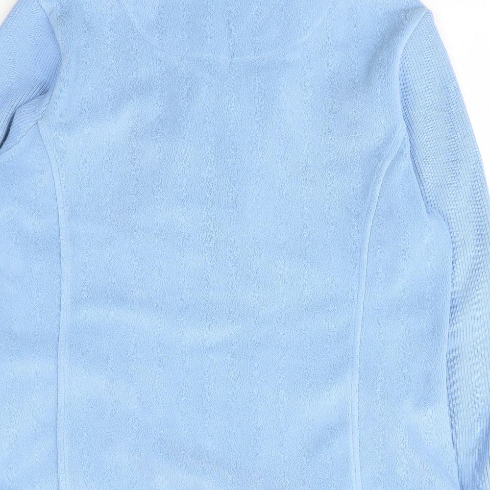 DASH Womens Blue High Neck  Polyester Full Zip Jumper Size 14